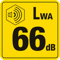 Lydniveau: 66 dB (LWA).